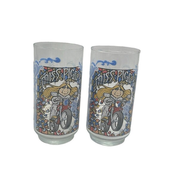 Vintage McDonald's The Great Muppet Caper 2 Glasses Muppets Miss Piggy 1981 - Picture 16 of 16